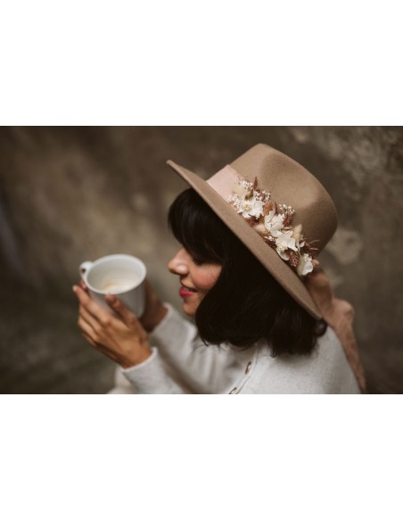 Chapeau feutre beige femme - L'Atelier de Clotilde - Comptoir Doré