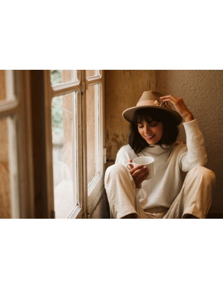 Chapeau feutre beige femme - L'Atelier de Clotilde - Comptoir Doré