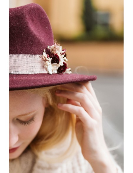 Chapeau feutre bordeaux femme - L'Atelier de Clotilde - Comptoir Doré