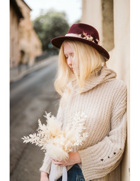 Chapeau feutre bordeaux femme - L'Atelier de Clotilde - Comptoir Doré