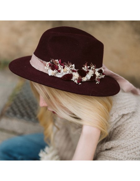 Chapeau feutre bordeaux femme - L'Atelier de Clotilde - Comptoir Doré