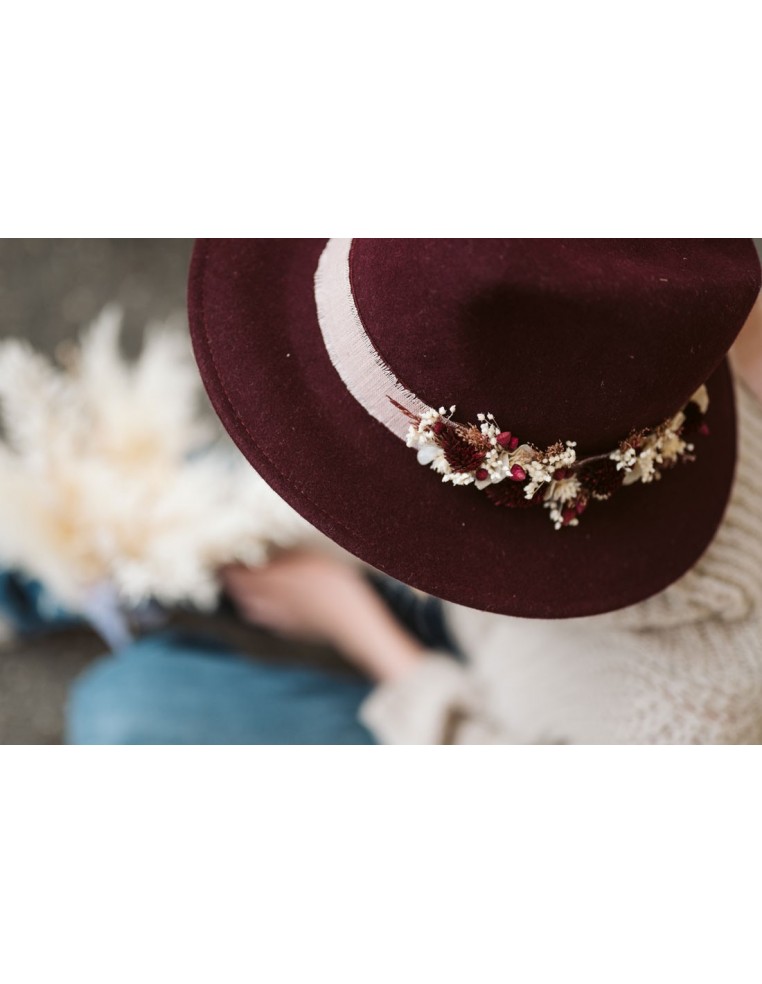Chapeau feutre bordeaux femme - L'Atelier de Clotilde - Comptoir Doré