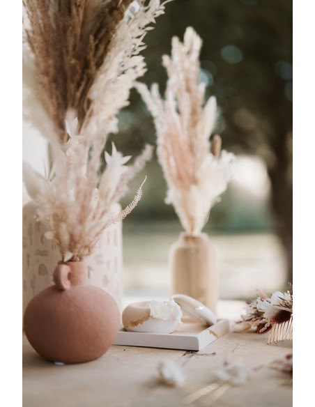Pic à cheveux mariée fleurs séchées - L'Atelier de Clotilde - Comptoir Doré