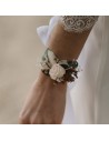 Bracelet mariée fleurs stabilisées - L'Atelier de Clotilde - Comptoir Doré
