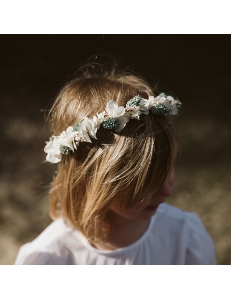 Couronne de fleurs séchées enfant - L'Atelier de Clotilde - Comptoir Doré