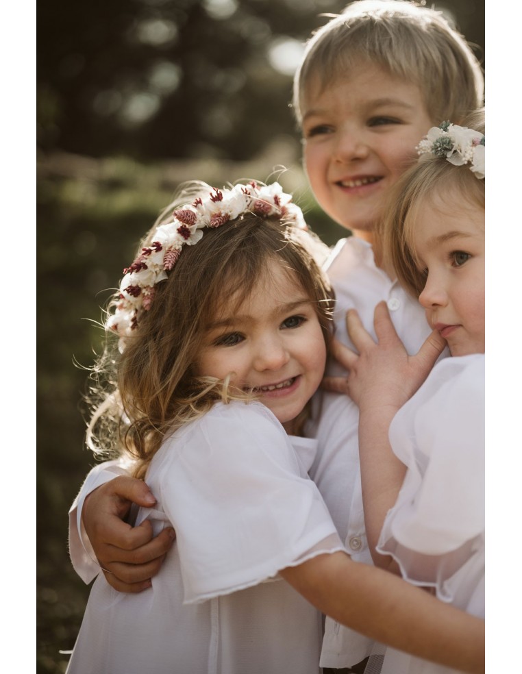 Couronne de fleurs séchées enfant - L'Atelier de Clotilde - Comptoir Doré