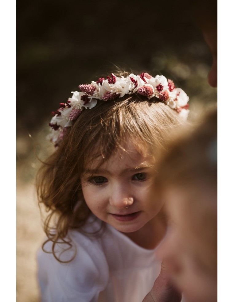 Couronne de fleurs séchées enfant - L'Atelier de Clotilde - Comptoir Doré
