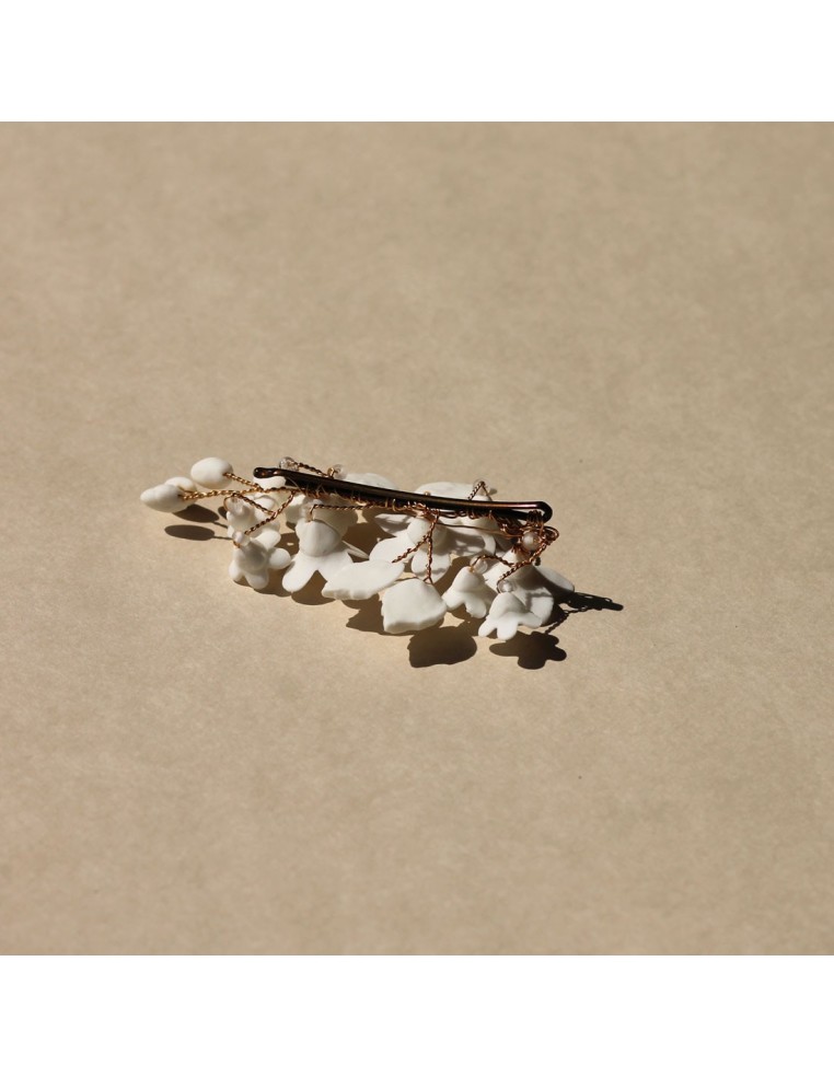 Pince mariée porcelaine froide Coraly T - Les Perles de la Bastide