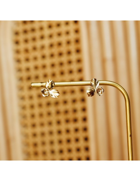 Boucles d'oreilles pensée Grace - made in France - Comptoir Doré