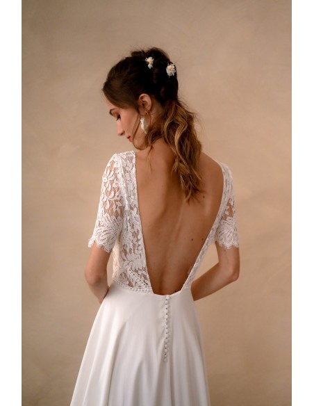 Pic à cheveux fleurs séchées blanches - L'Atelier de Clotilde - Comptoir Doré