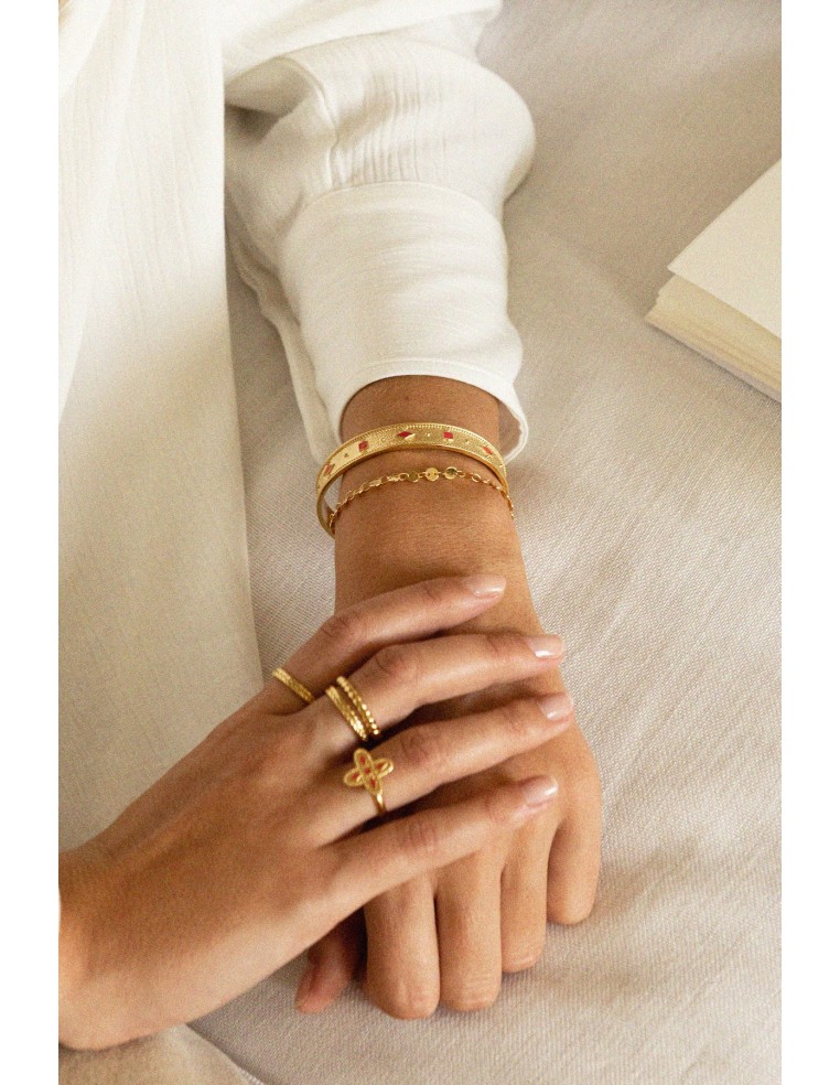 Bracelet Adriana Rouge Tangerine - Bacci - Comptoir Doré