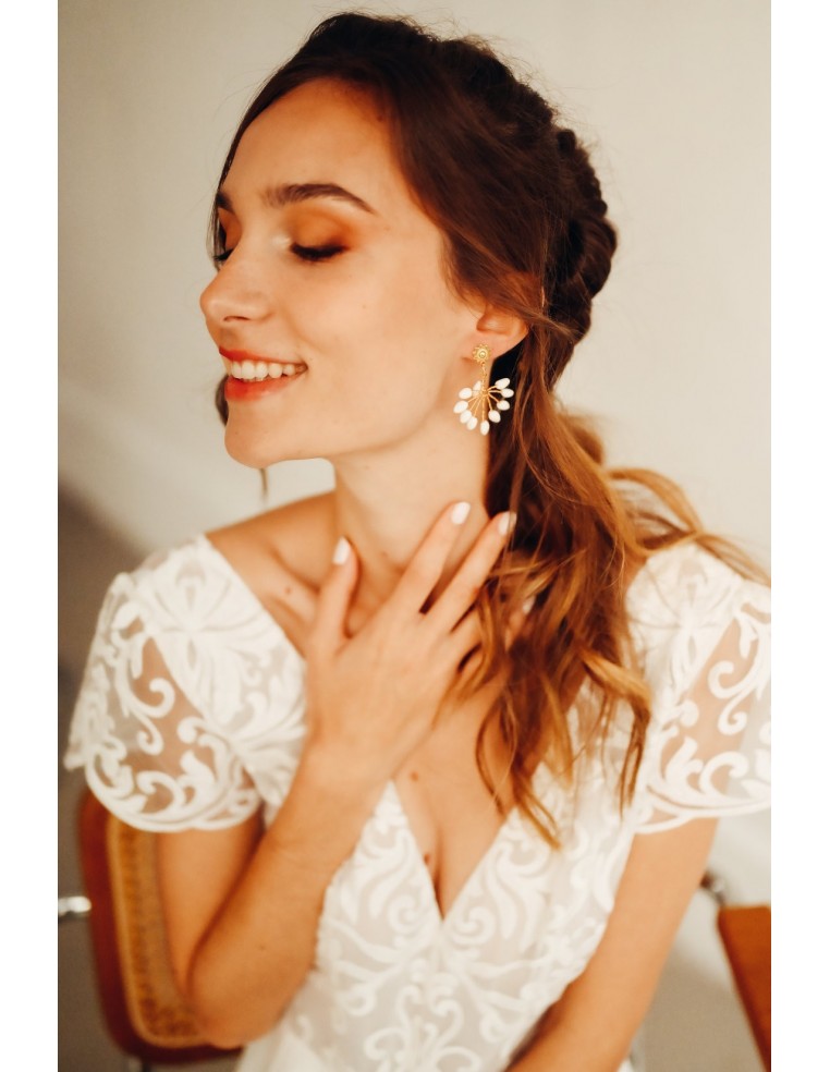 Boucles d'oreilles porcelaine froide - Les Perles de la Bastide - Comptoir Doré