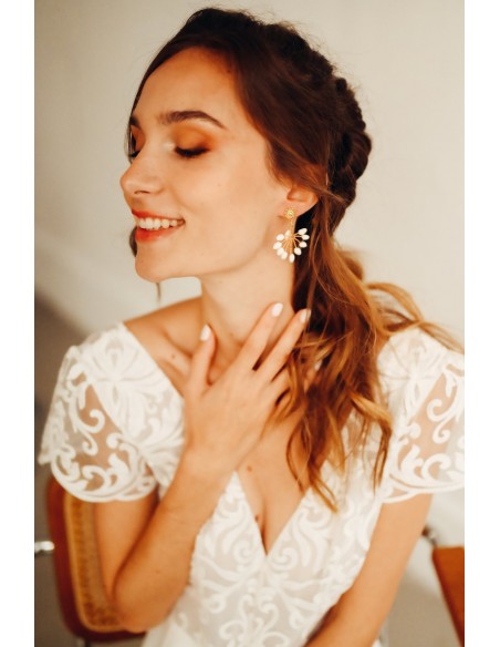 Boucles d'oreilles porcelaine froide - Les Perles de la Bastide - Comptoir Doré