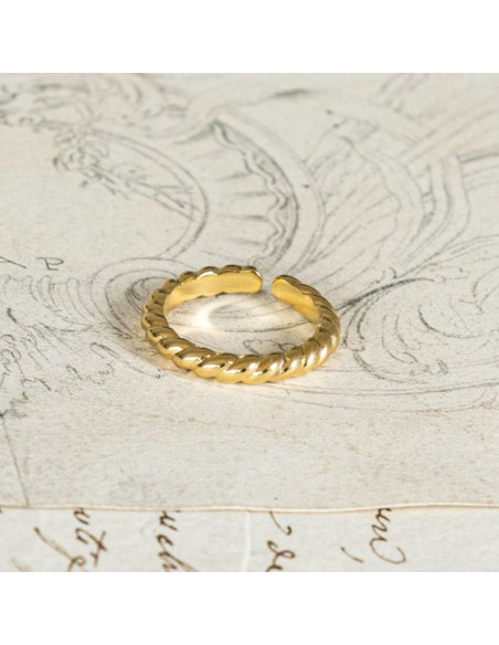 Bague Flavie Torsadé Or - Bacci - Comptoir Doré