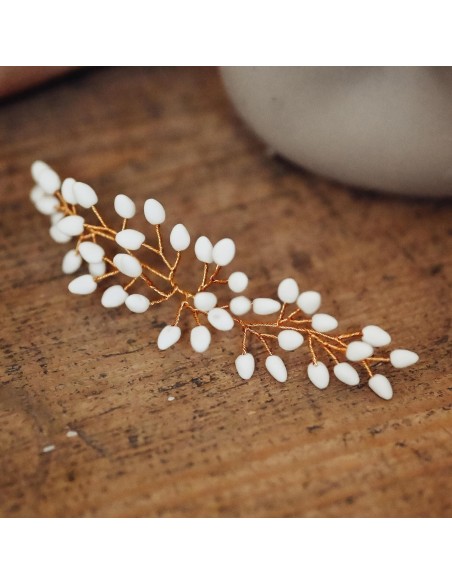 Accessoire mariage porcelaine froide - Coraly T - Les perles de la Bastide - Comptoir Doré