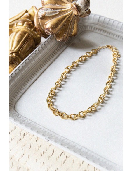 Collier grosses mailles dorées Ovato - Bacci - Comptoir Doré