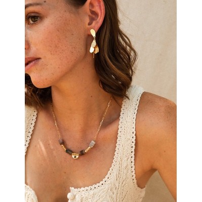 Boucles d’oreilles Dorées Amako - Un De Ces Quatre - Comptoir Doré 2