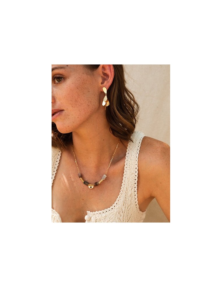 Boucles d’oreilles Dorées Amako - Un De Ces Quatre - Comptoir Doré