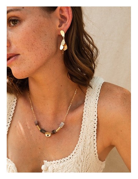 Boucles d’oreilles Dorées Amako - Un De Ces Quatre - Comptoir Doré