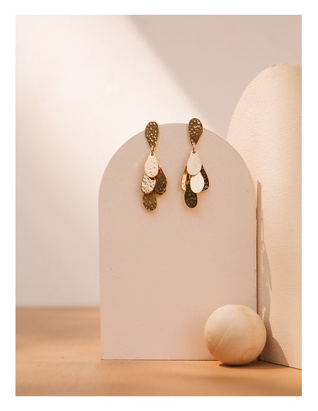 Boucles d’oreilles Dorées Amako - Un De Ces Quatre - Comptoir Doré