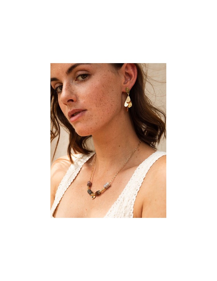 Boucles d’oreilles Dorées Amako - Un De Ces Quatre - Comptoir Doré