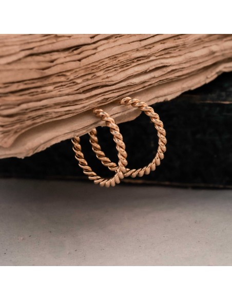 Créoles torsadées dorées Liane - Un De Ces Quatre - Comptoir Doré