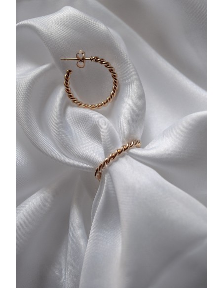 Créoles torsadées dorées Liane - Un De Ces Quatre - Comptoir Doré