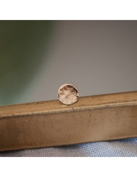 Boucle d'oreilles Pleine Lune - puces d'oreilles rondes plaqué or