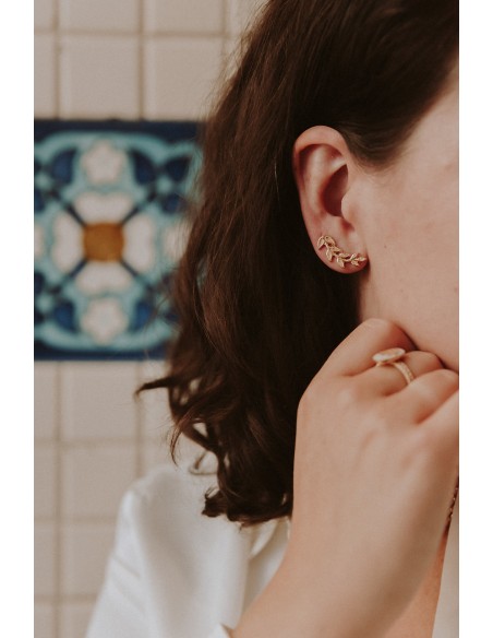Boucles d'oreilles montantes Laure - Un De Ces Quatre - Comptoir Doré