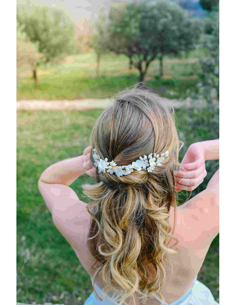 Peigne Roseraie - Coraly T bijoux - Les Perles de la Bastide - Comptoir Doré