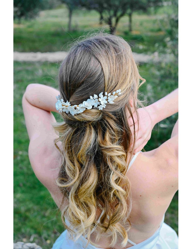 Peigne Roseraie - Coraly T bijoux - Les Perles de la Bastide - Comptoir Doré