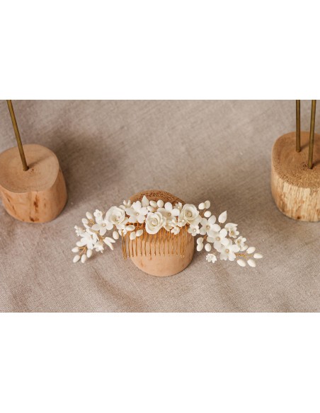 Peigne Roseraie - Coraly T bijoux - Les Perles de la Bastide - Comptoir Doré