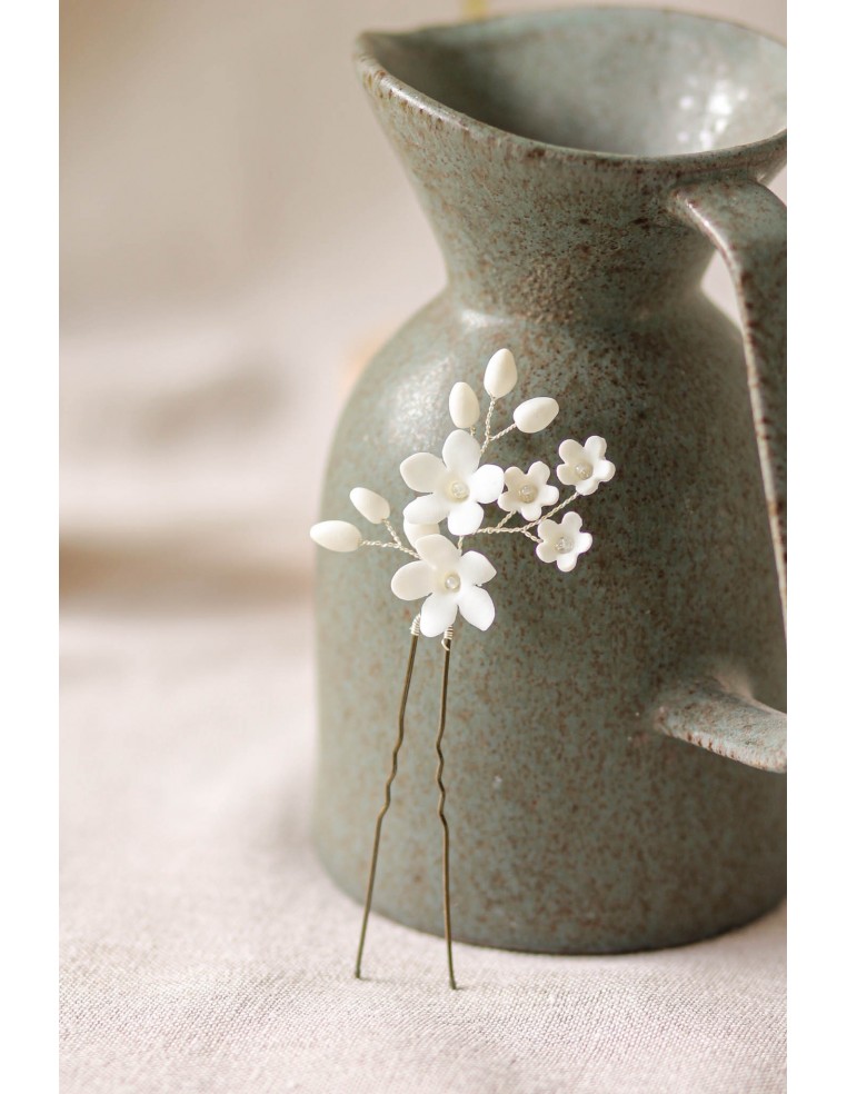 Pic à cheveux Floraison - Les Perles de la Bastide - Coraly T Bijoux - Comptoir Doré