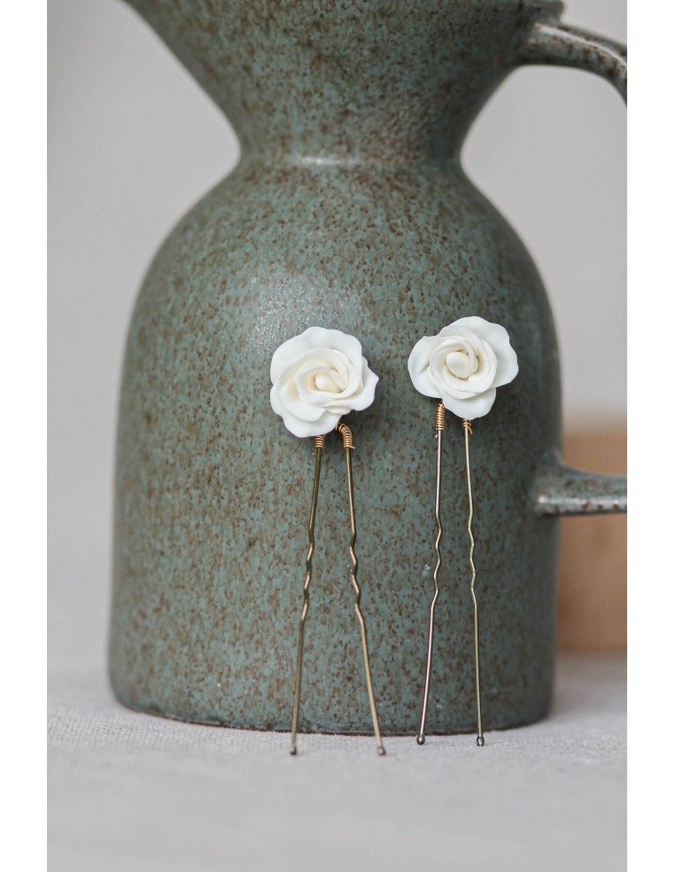 Épingle à cheveux Roseraie - Les Perles de la Bastide - Coraly T Bijoux - Comptoir Doré