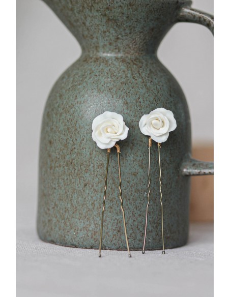 Épingle à cheveux Roseraie - Les Perles de la Bastide - Coraly T Bijoux - Comptoir Doré