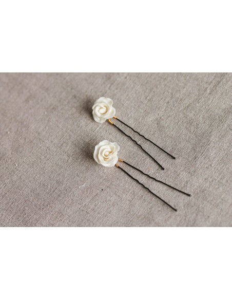 Épingle à cheveux Roseraie - Les Perles de la Bastide - Coraly T Bijoux - Comptoir Doré