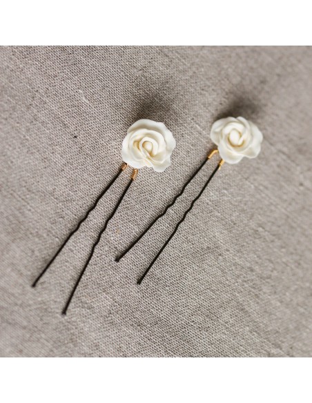 Épingle à cheveux Roseraie - Les Perles de la Bastide - Coraly T Bijoux - Comptoir Doré