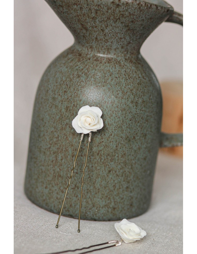 Épingle à cheveux Roseraie - Les Perles de la Bastide - Coraly T Bijoux - Comptoir Doré