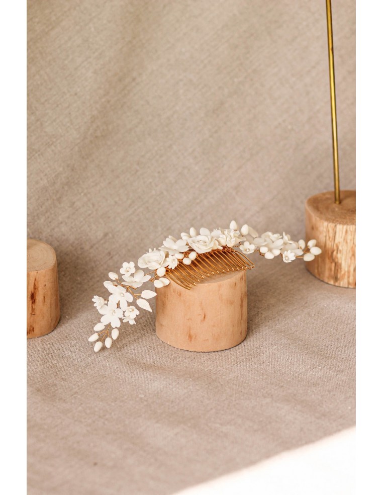 Peigne Roseraie - Coraly T bijoux - Les Perles de la Bastide - Comptoir Doré