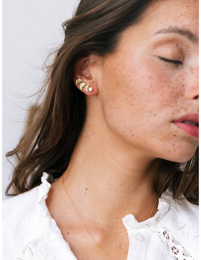 Boucles d'oreilles Laurier - Un de Ces Quatre - Comptoir Doré