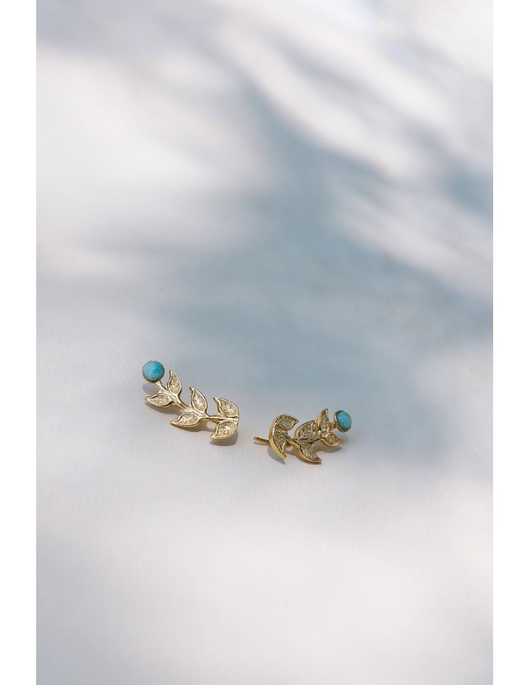 Boucles d'oreilles Laurier - Un de Ces Quatre - Comptoir Doré