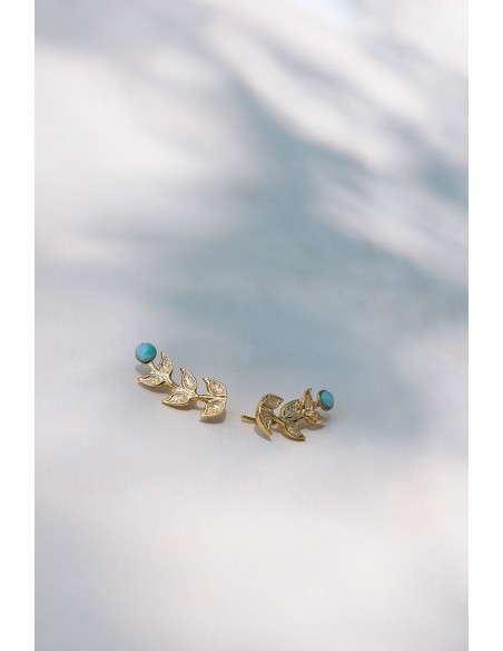 Boucles d'oreilles Laurier - Un de Ces Quatre - Comptoir Doré