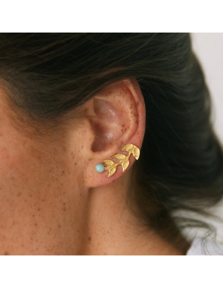 Boucles d'oreilles Laurier - Un de Ces Quatre - Comptoir Doré