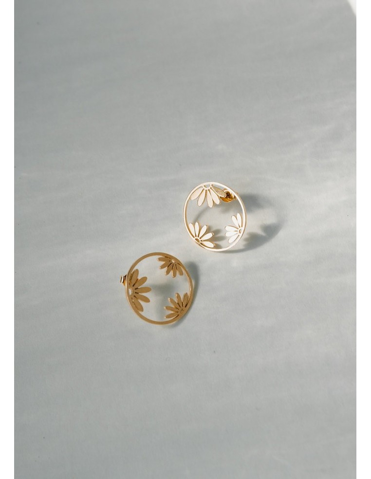 Boucles d'oreilles Fleurs - Un De Ces Quatre - Comptoir Doré