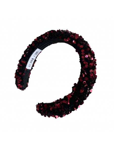 Serre tête sequins paillettes rouge L'Otarie Club - Comptoir Doré