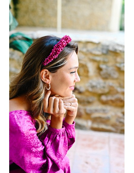 Boucles d'oreilles créoles perles Marion - Comptoir Doré - L'Atelier de Clotilde