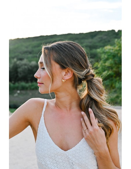 Boucles d'oreilles fleurs Flore - Comptoir Doré - L'Atelier de Clotilde