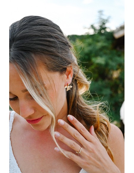 Boucles d'oreilles fleurs Flore - Comptoir Doré - L'Atelier de Clotilde