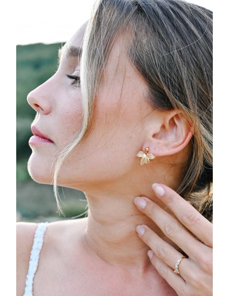 Boucles d'oreilles fleurs Flore - Comptoir Doré - L'Atelier de Clotilde