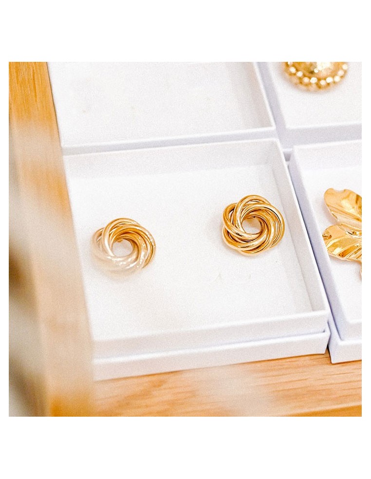 Boucles d'oreilles plaqué or Adonis - Comptoir Doré - L'Atelier de Clotilde